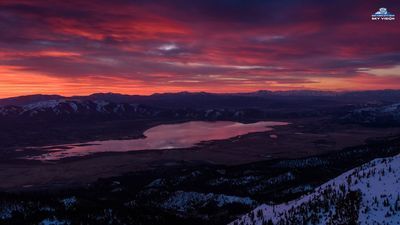 Image for story: Sky Vision catches stunning sunrise over Washoe Valley from Slide Mountain
